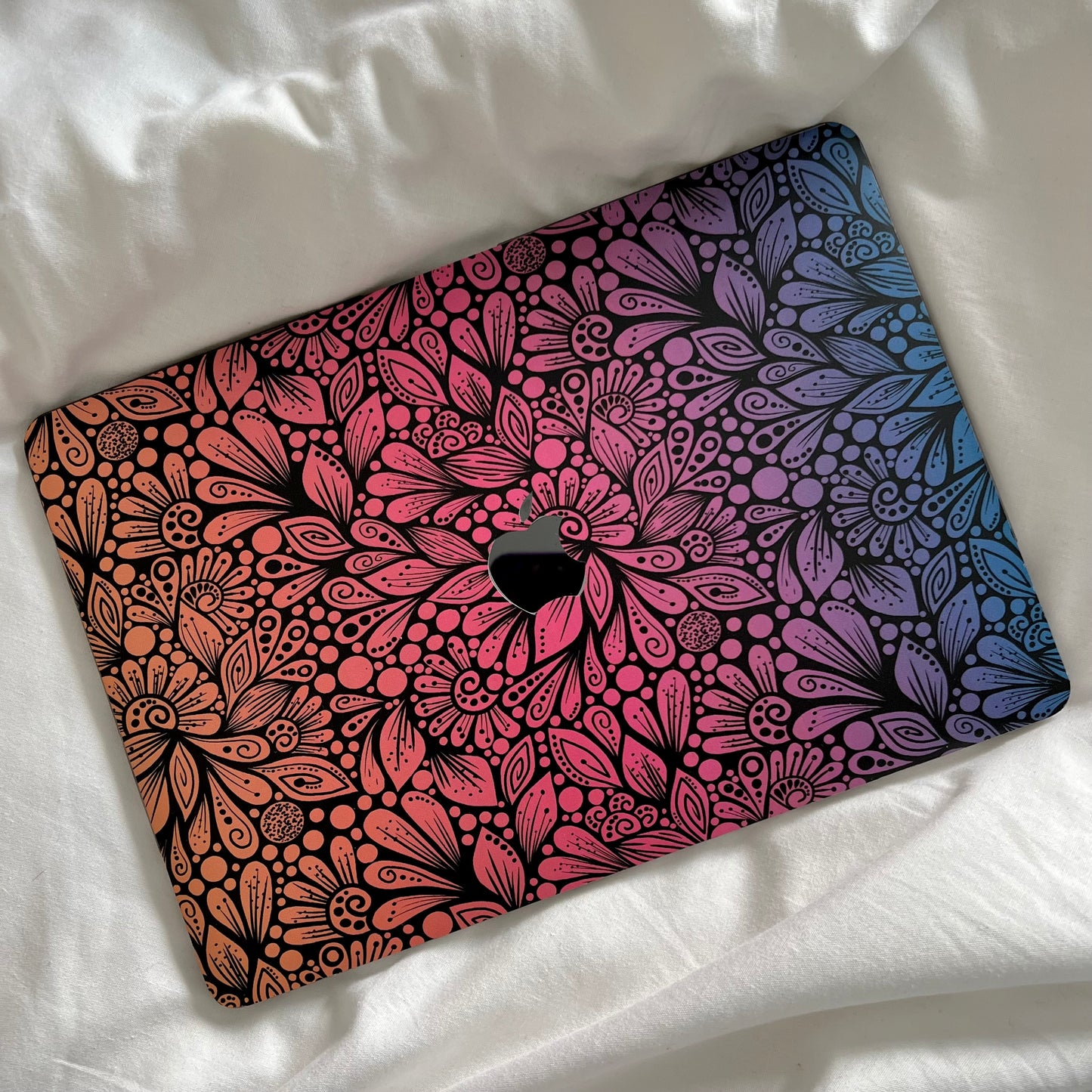 Zentangle Laptop Skin β Floral Laptop Decal, Waterproof Sticker