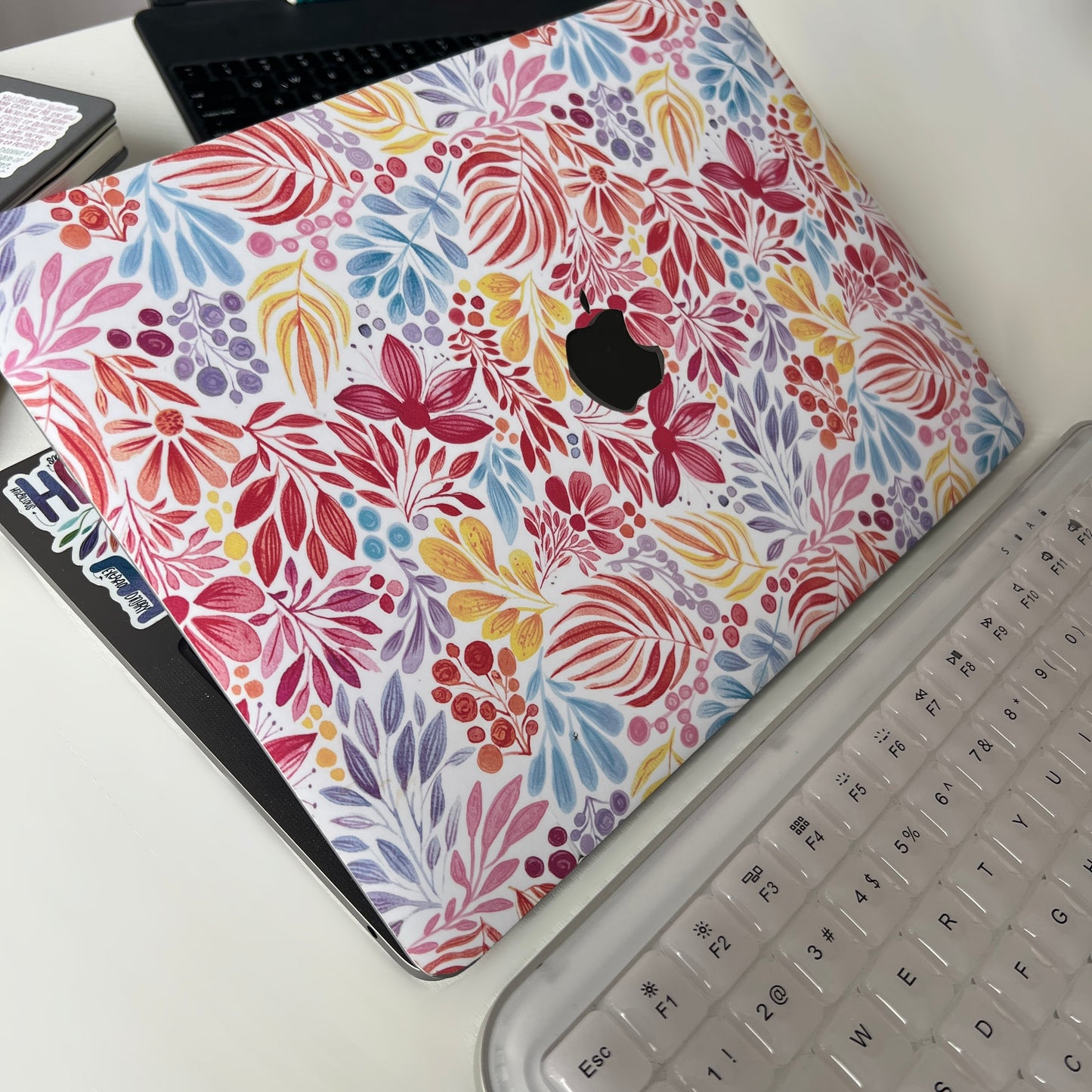 Imperfect watercolor floral bouquet Laptop Skin β Floral Laptop Decal, Waterproof Sticker