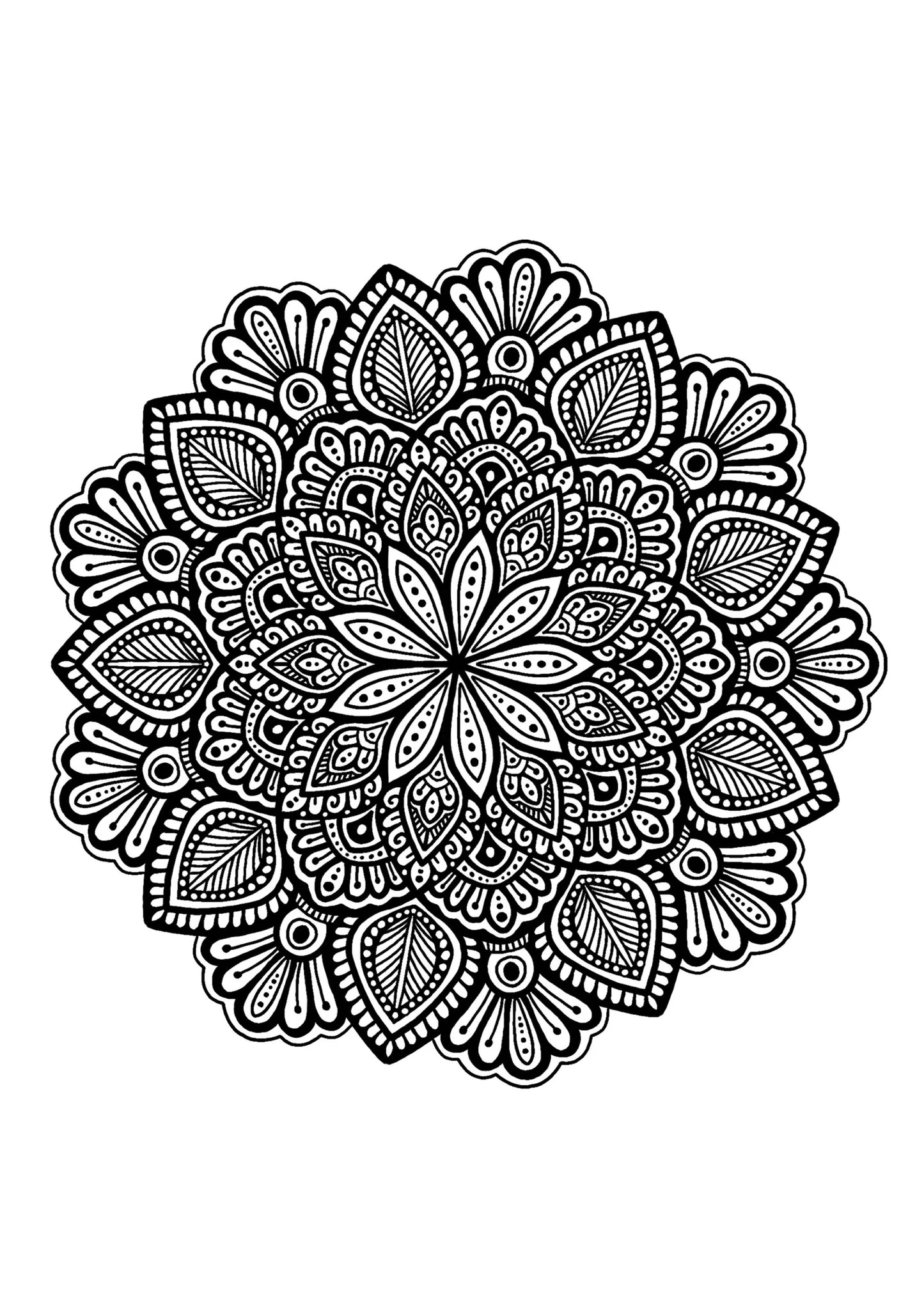 Mandala coloring sheet - stay at home and color