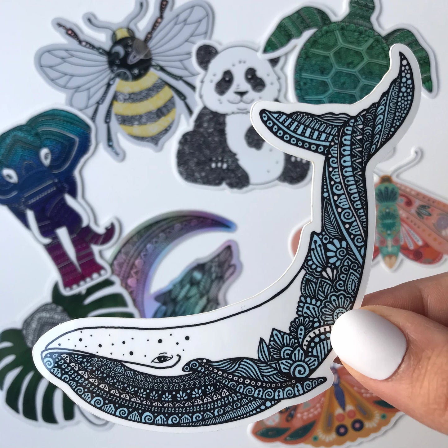 Waterproof Animal Stickers Pack – Vinyl Holographic Decals
