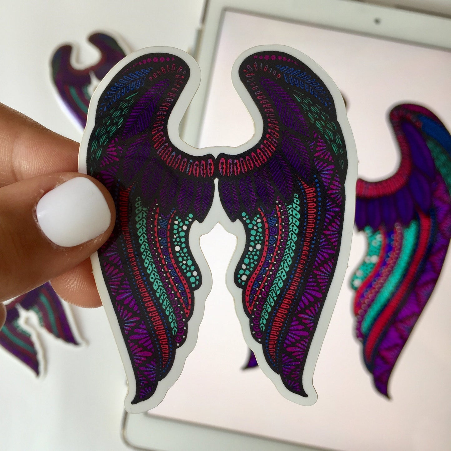 Zentangle wings sticker