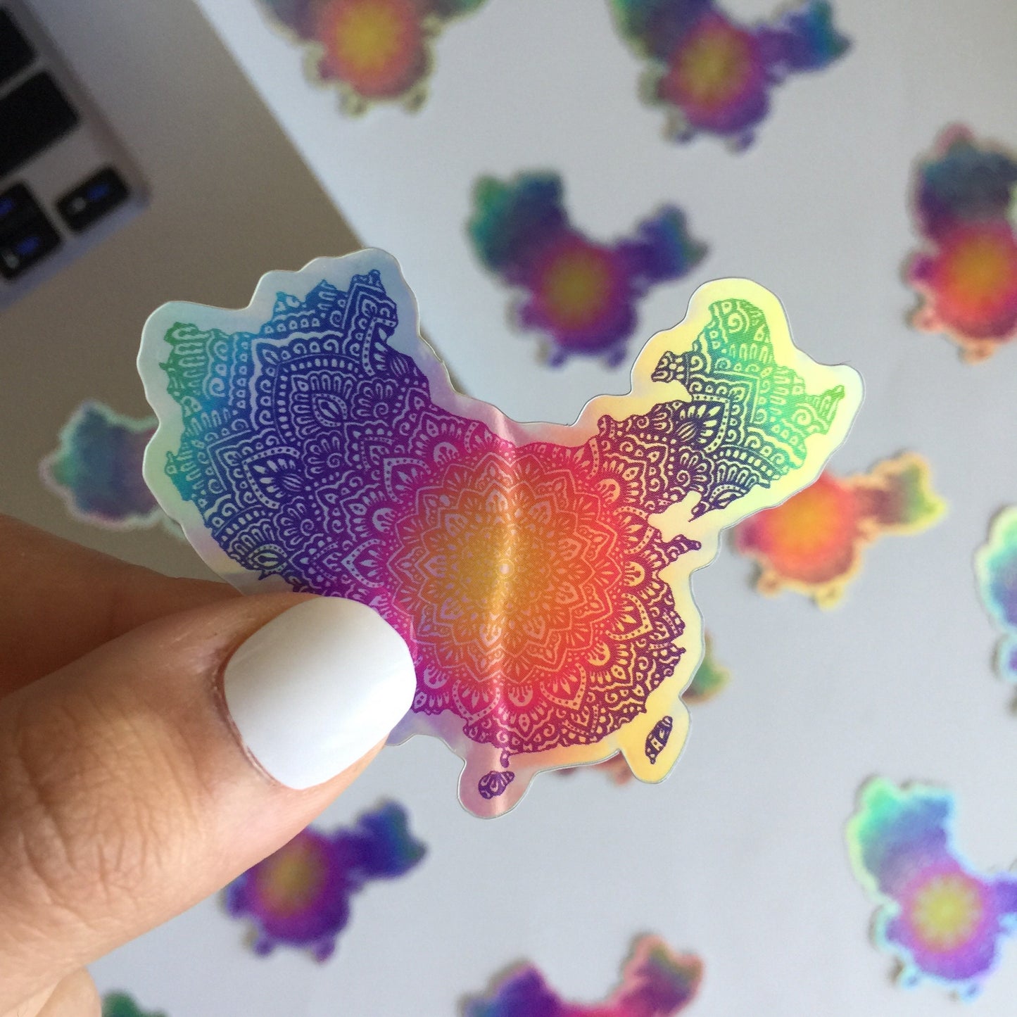 China map holographic stickers