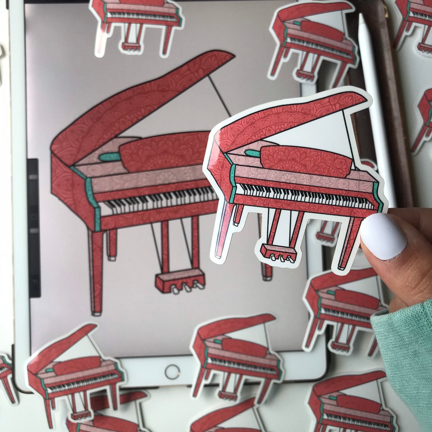 Mandala Piano sticker