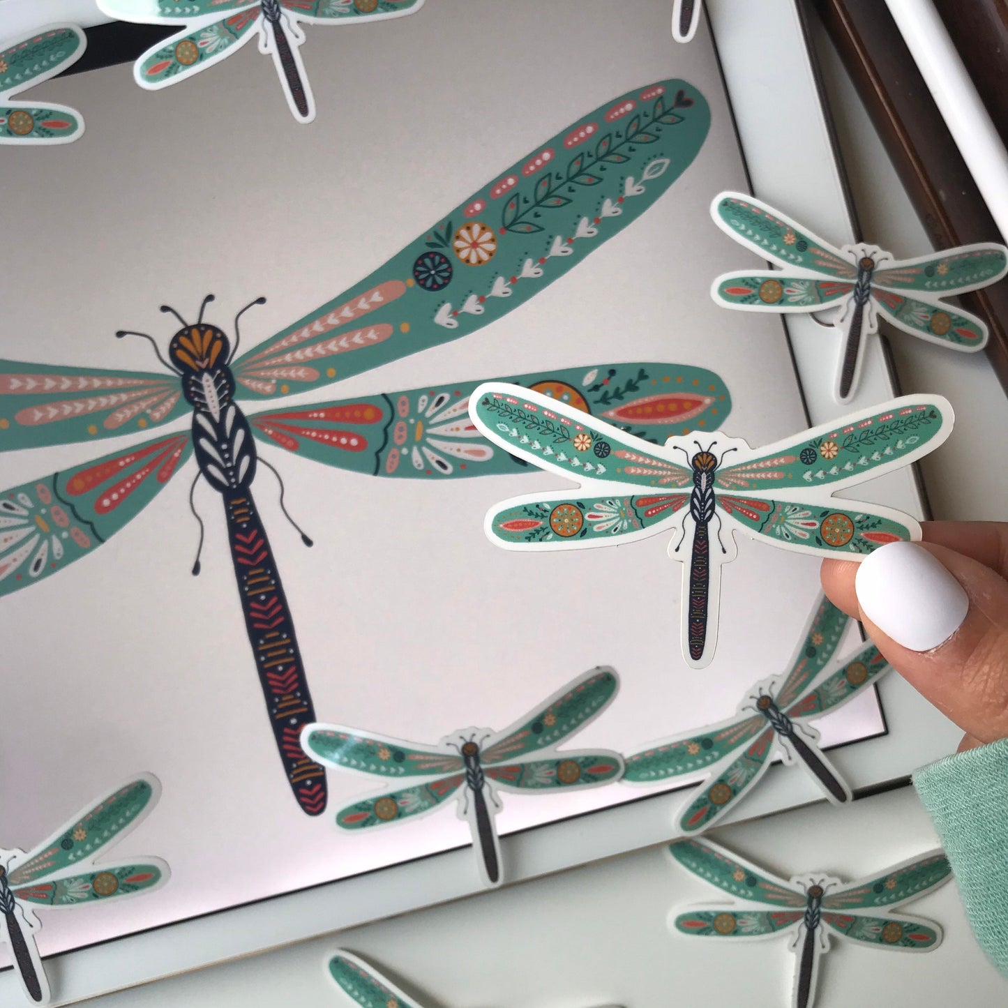 Dragonfly waterproof stickers