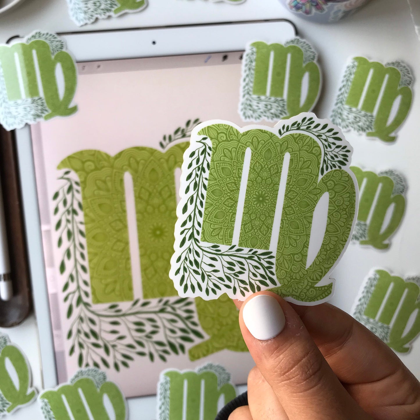 Virgo mandala waterproof sticker