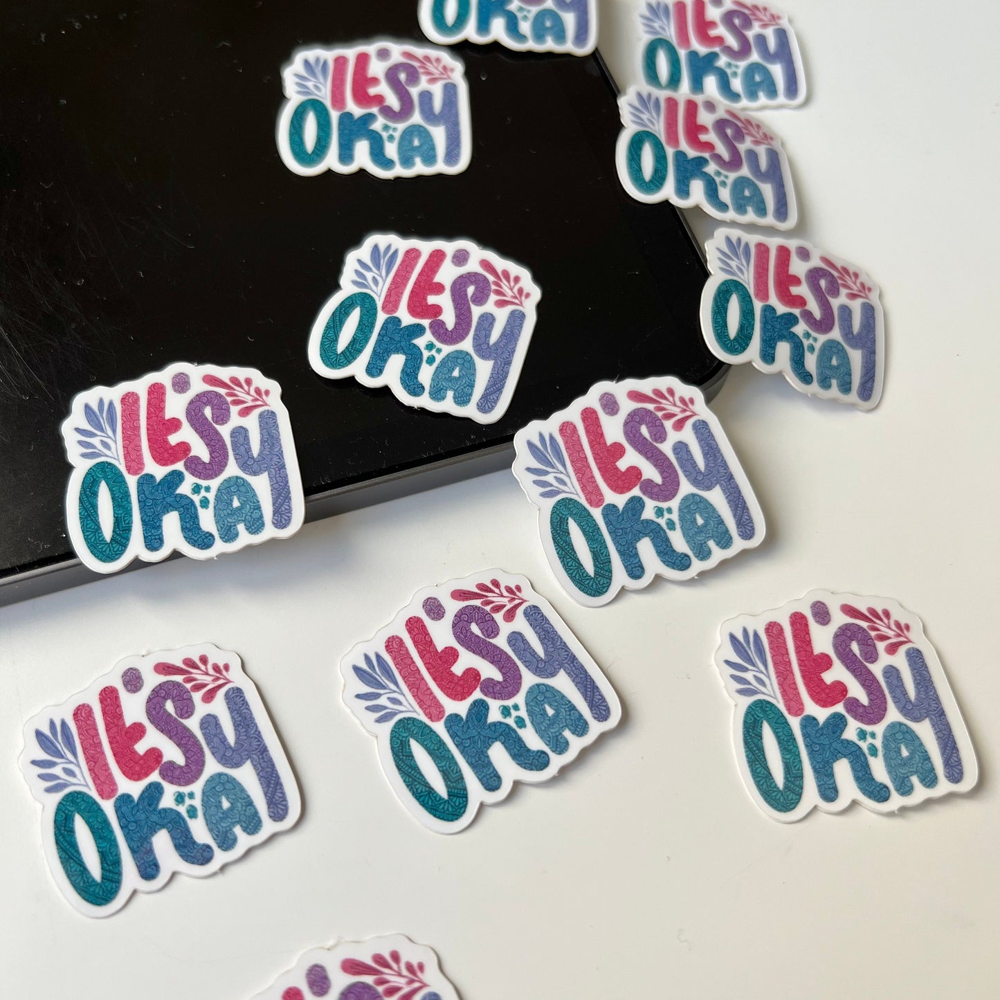 Mini its okay mandala sticker