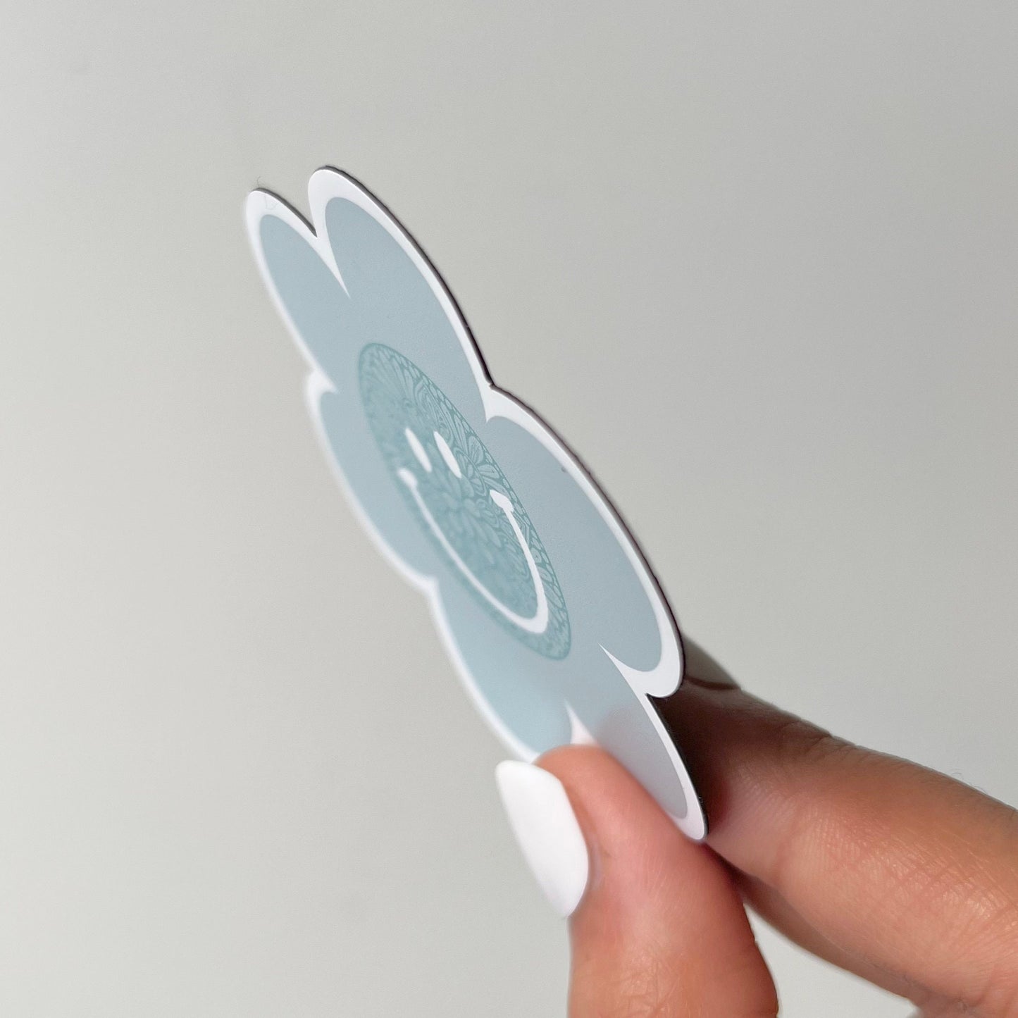 Flower smiley mandala magnet