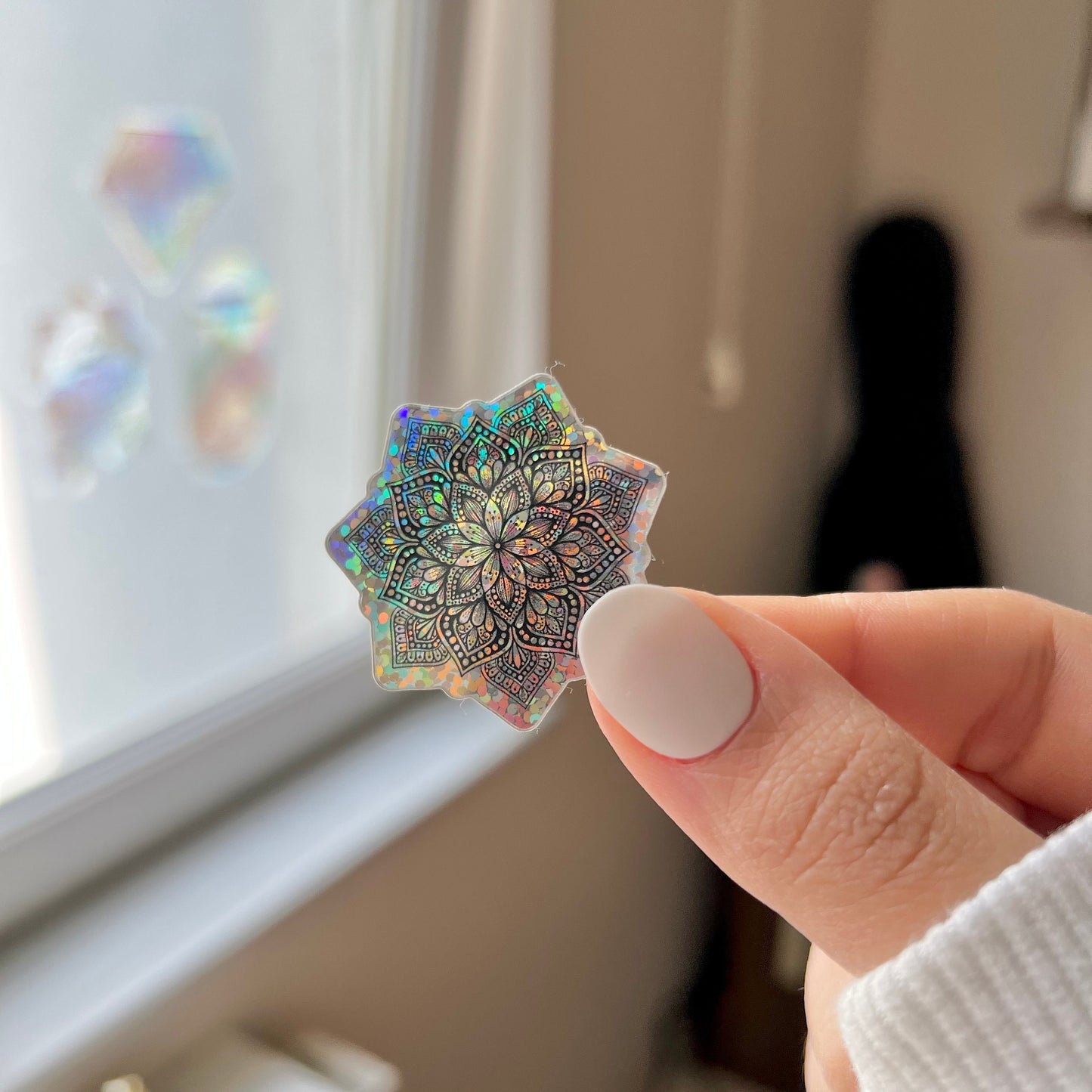 Mini glitter mandala sticker