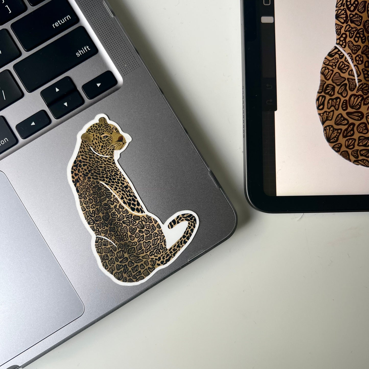 Jaguar zentangle waterproof stickers