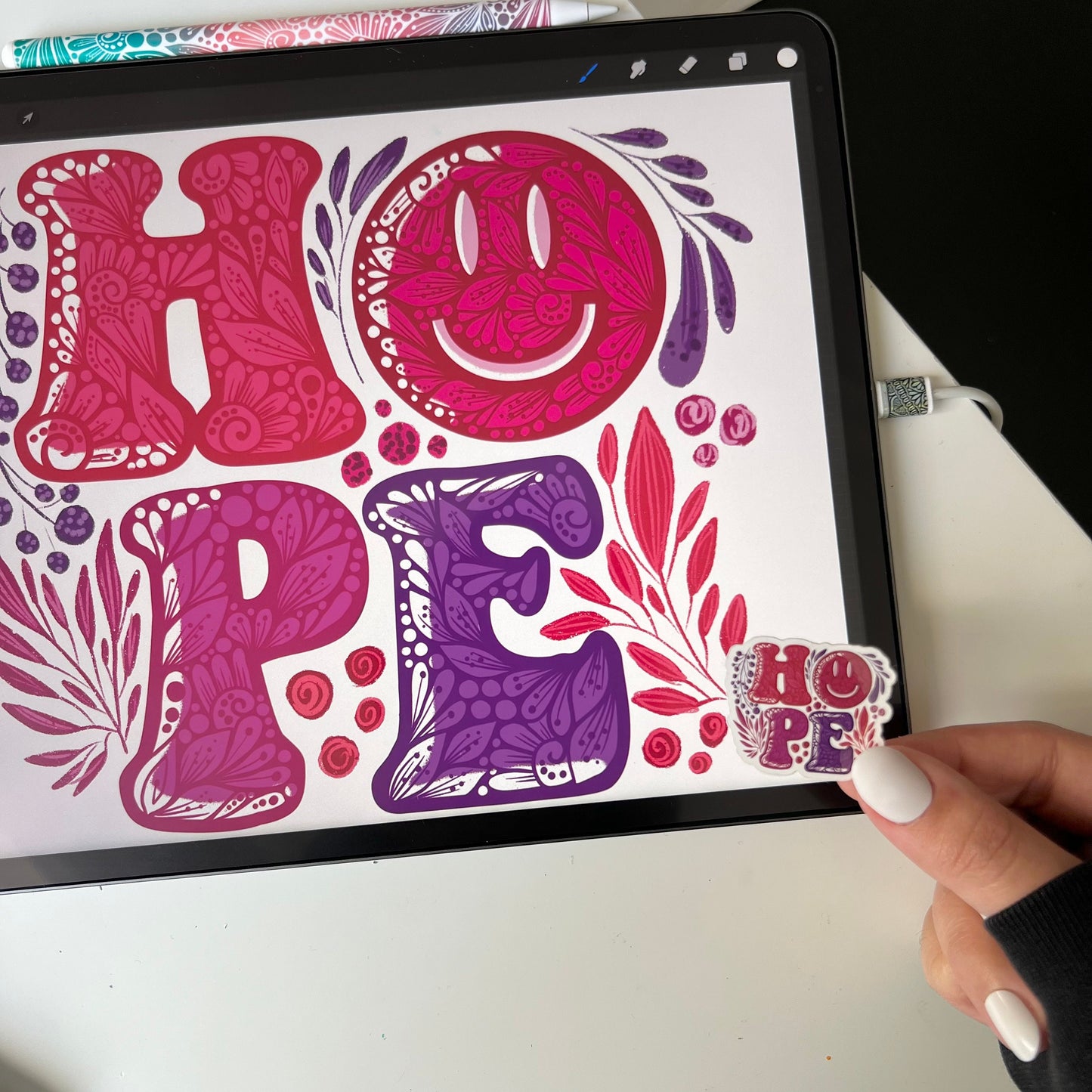 Mini hope sticker