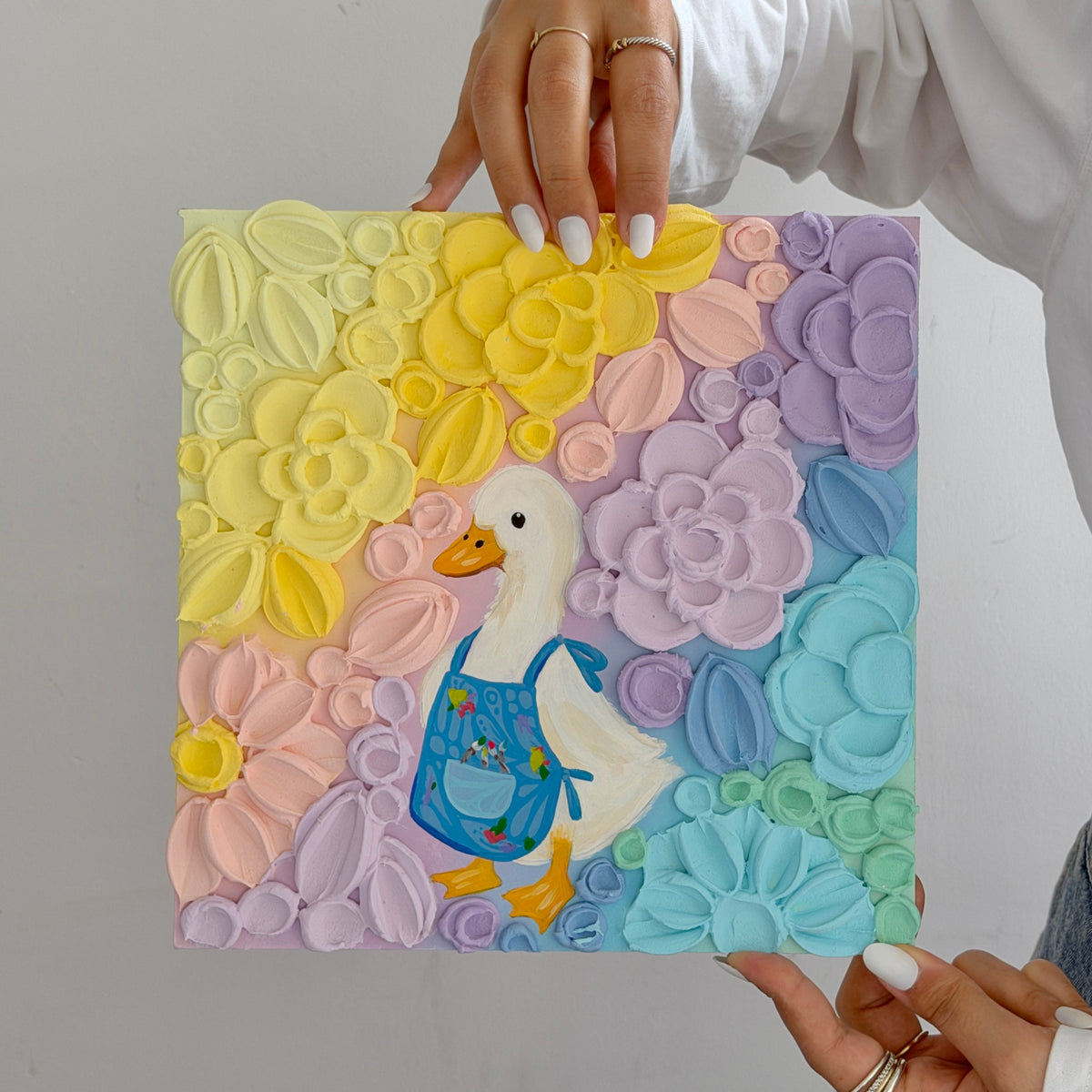 BLOOMIVERSE “busy duck” textured floral original