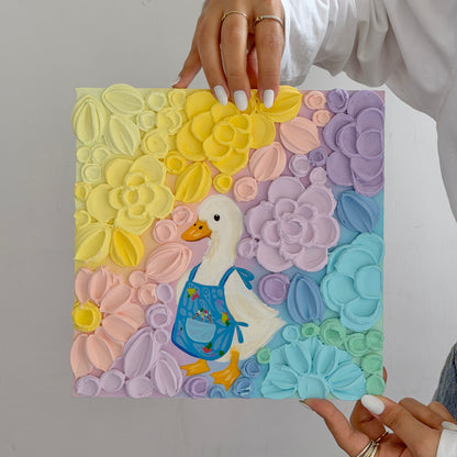 BLOOMIVERSE “busy duck” textured floral original
