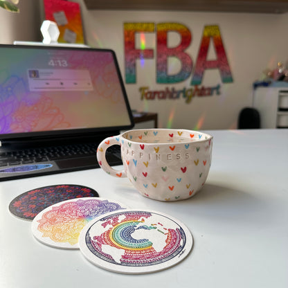 Mandala coaster set of 3 (you can customize the set )