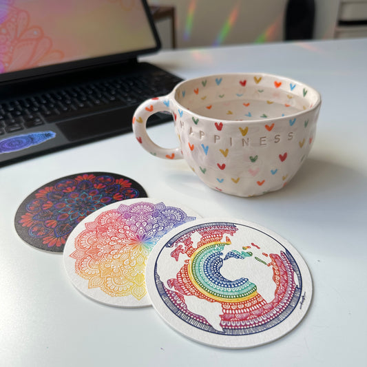 Mandala coaster set of 3 (you can customize the set )