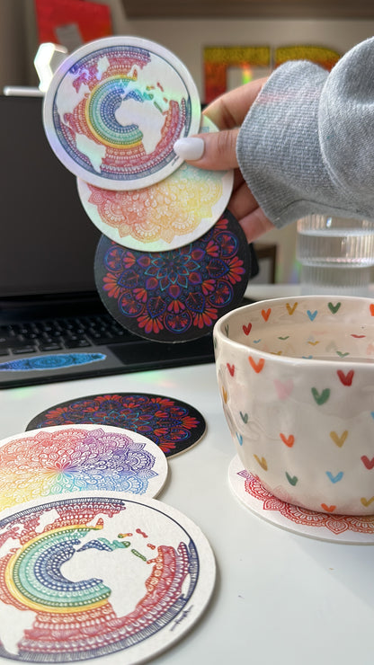 Mandala coaster set of 3 (you can customize the set )