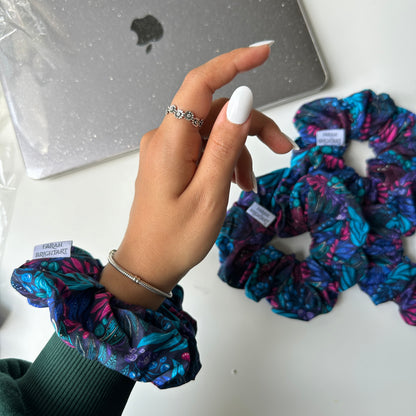 Midnight owls plants scrunchies
