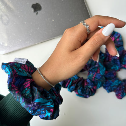 Midnight owls plants scrunchies