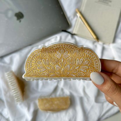 your favorite Goldie mandala claw clip