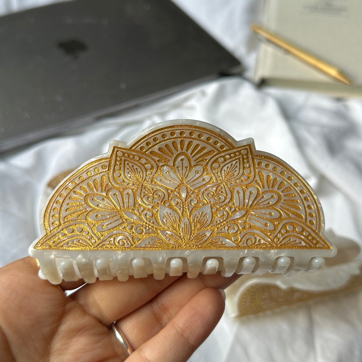 your favorite Goldie mandala claw clip