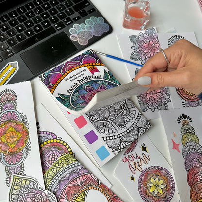 DIY Mandala coloring bookmarks