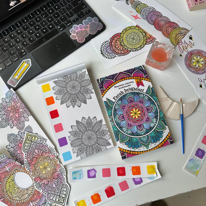 DIY Mandala coloring bookmarks