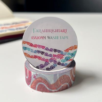 Abstract rainbow 10mm washi tape