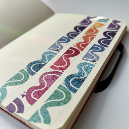 Abstract rainbow 10mm washi tape