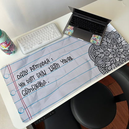 Daily reminder mandala desk pad