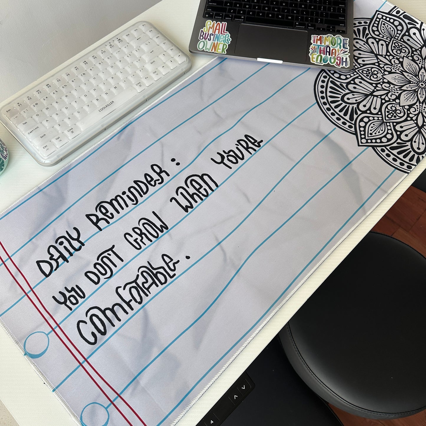 Daily reminder mandala desk pad