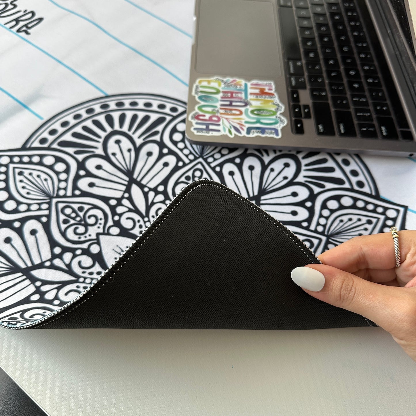 Daily reminder mandala desk pad