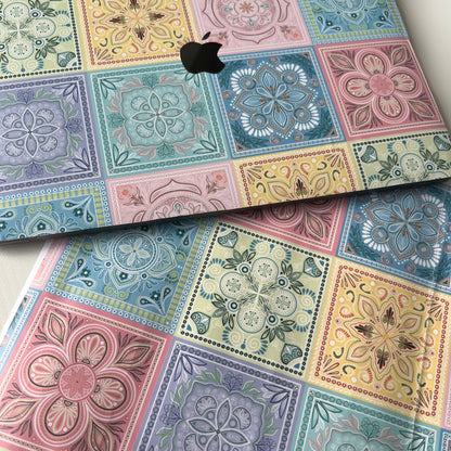 Imperfect mandala Laptop Skin – Floral Laptop Decal, Waterproof Sticker