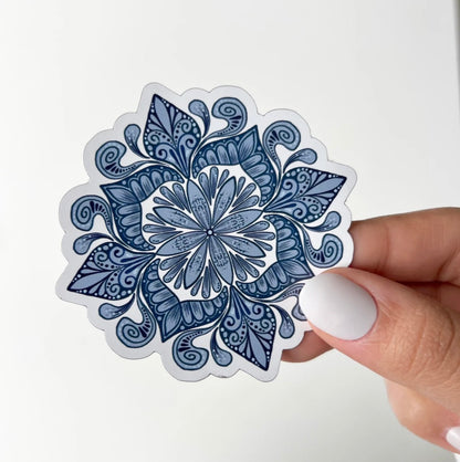 Blue shades mandala magnet