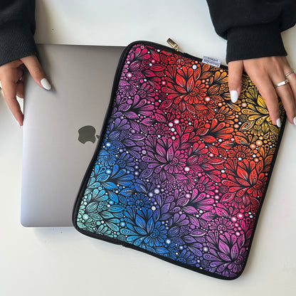 FBA signature rainbow zentangle laptop sleeve
