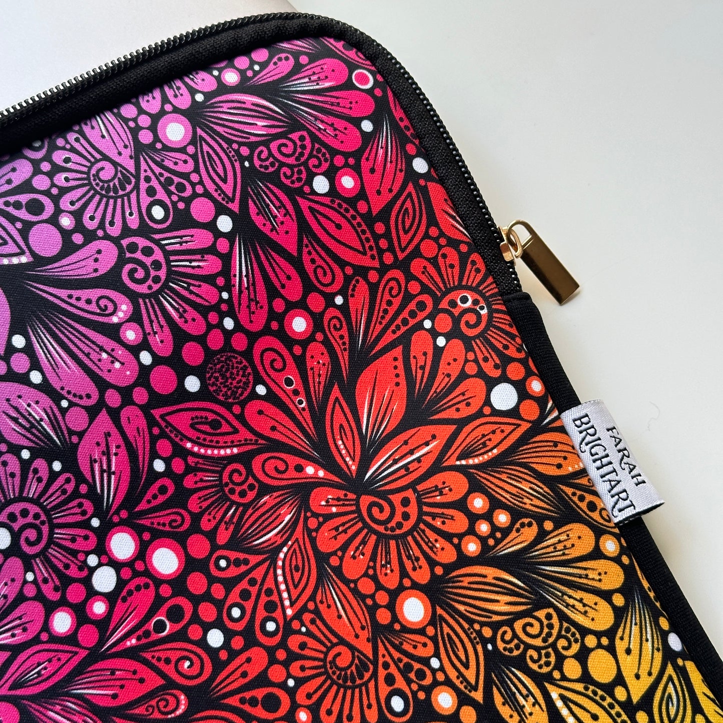 FBA signature rainbow zentangle laptop sleeve