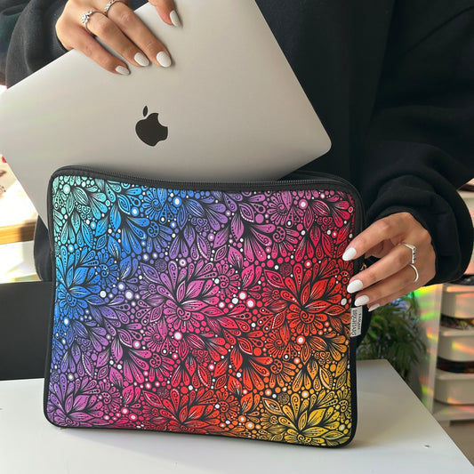 FBA signature rainbow zentangle laptop sleeve