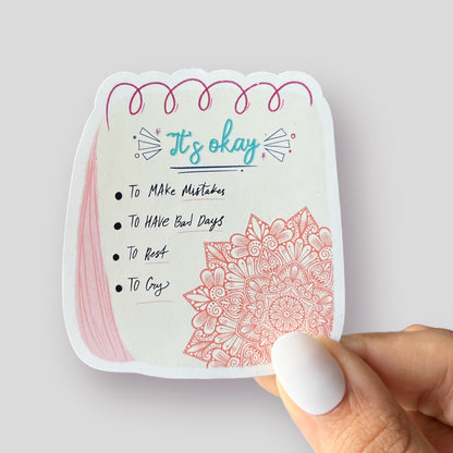It’s okay note mandala magnet