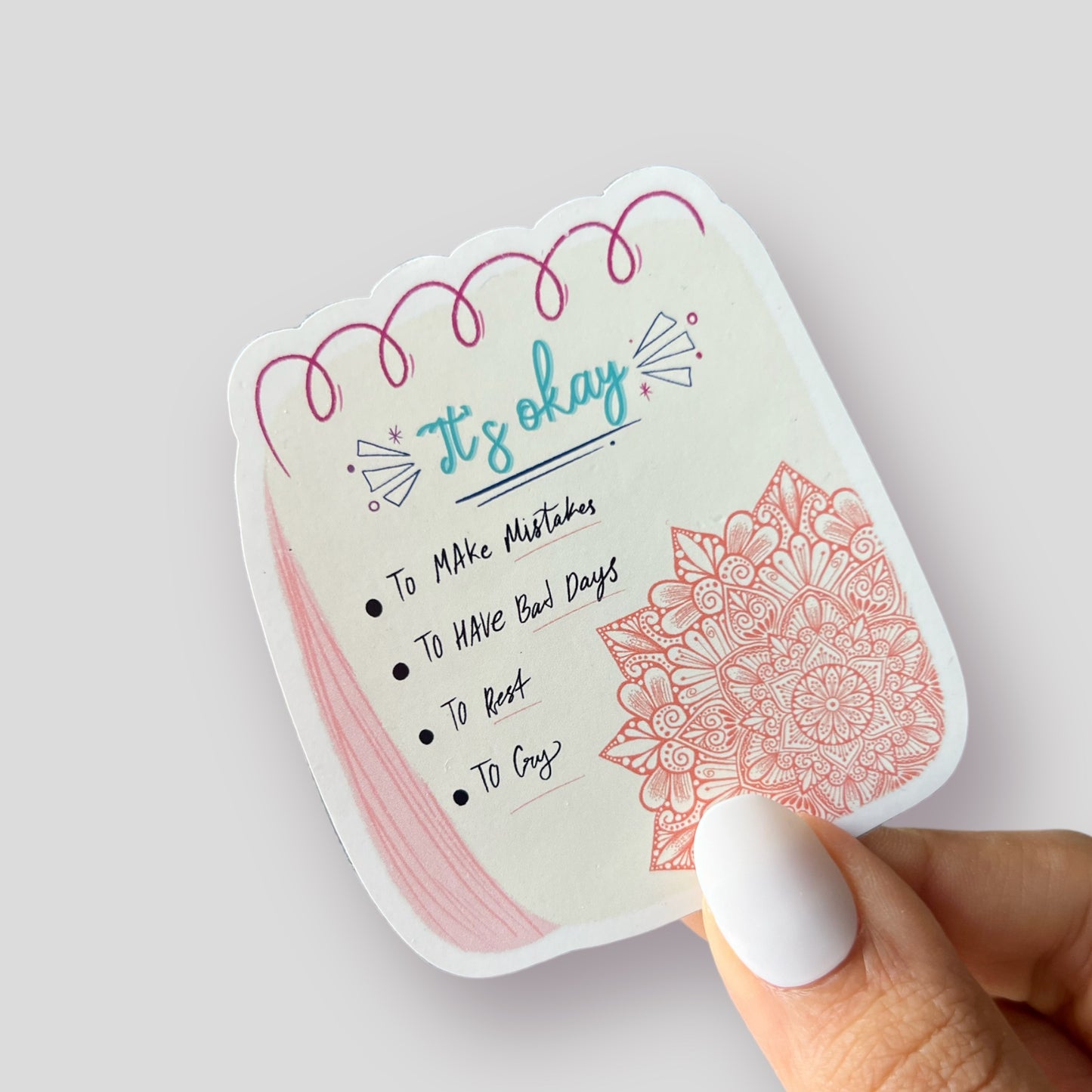 It’s okay note mandala magnet