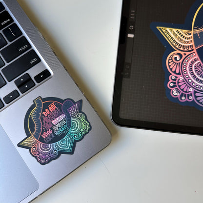 Do not measure your progress using someone else’s rulers mandala stickers