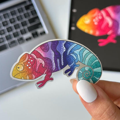 chameleon Zentangle sticker