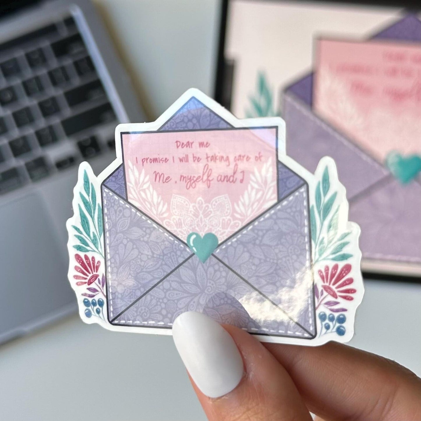 Self note envelope mandala sticker