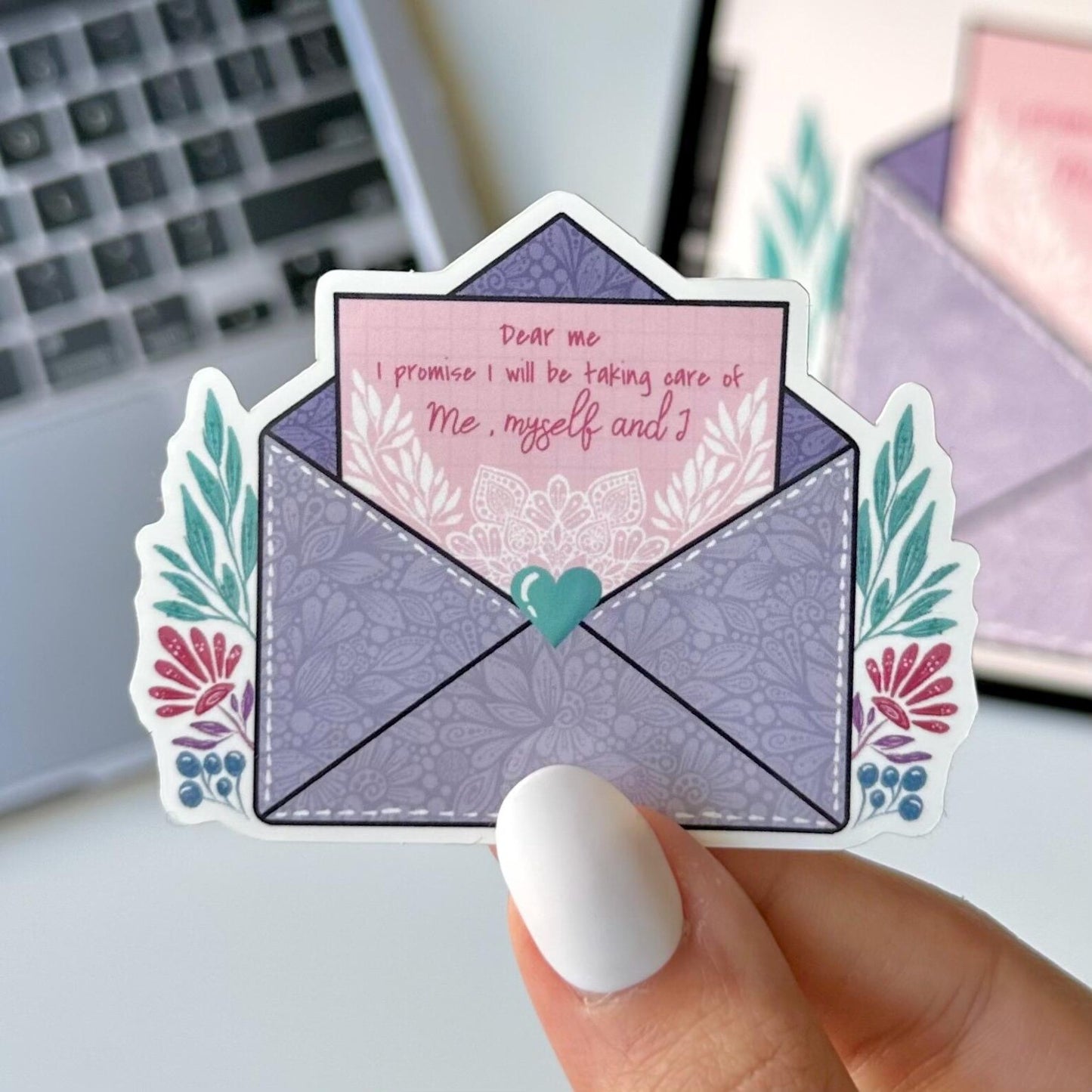 Self note envelope mandala sticker