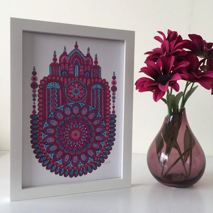 Hand Drawn Mandala Art Print – Colorful Home Wall Decor