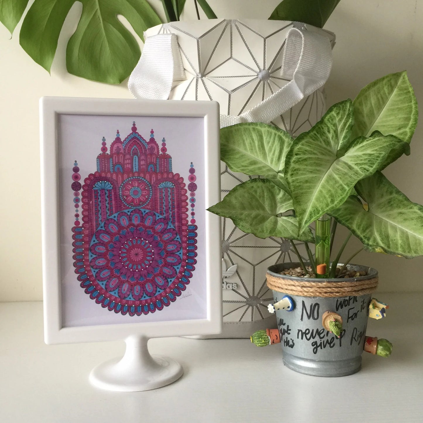 Hand Drawn Mandala Art Print – Colorful Home Wall Decor