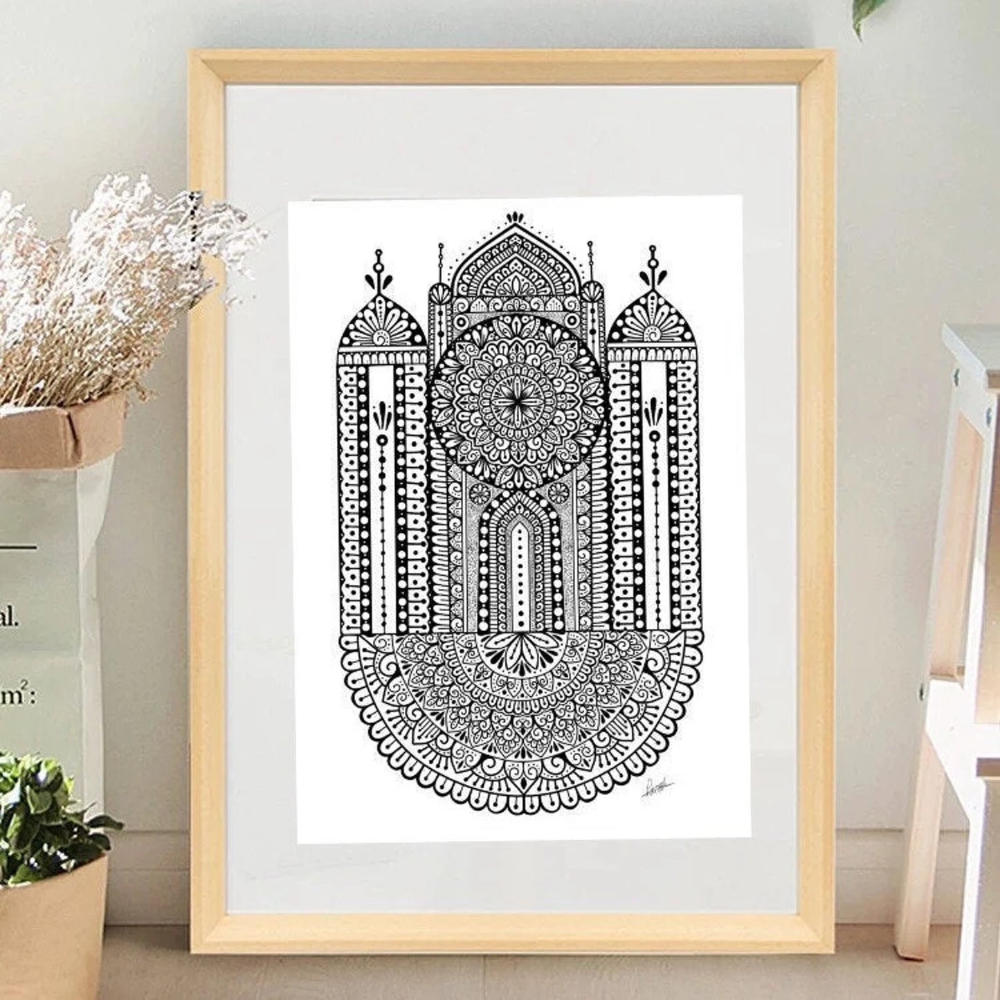 Mandala Coloring Sheet - Digital Art, Printable Design (A4)