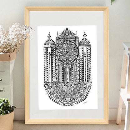 Mandala Coloring Sheet - Digital Art, Printable Design (A4)