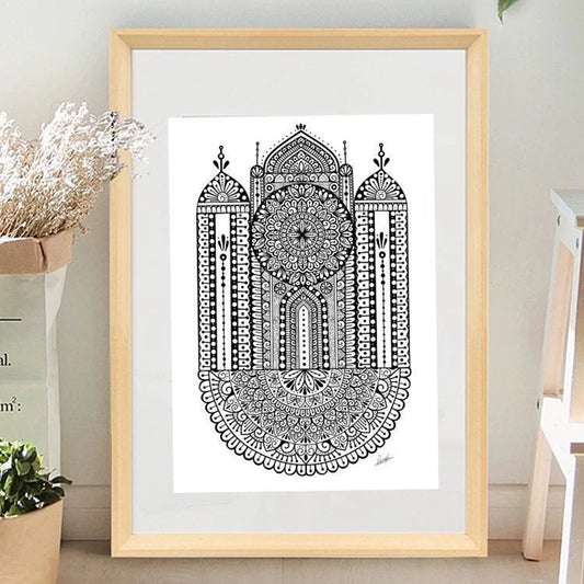 Mandala Coloring Sheet - Digital Art, Printable Design (A4)
