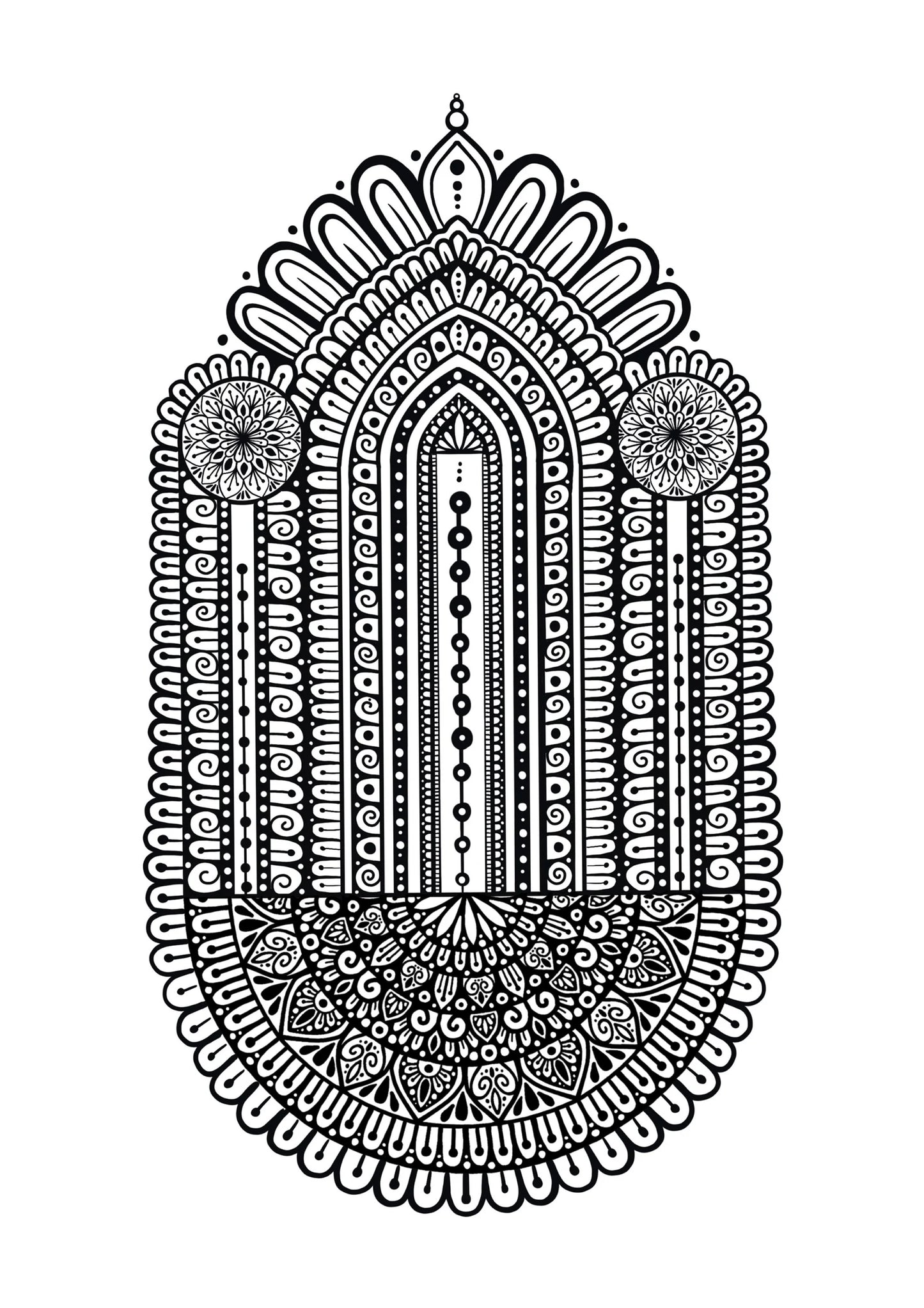 Mandala coloring sheet - stay at home and color