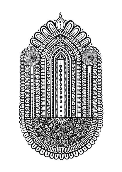 Mandala coloring sheet - stay at home and color