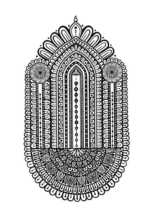 Mandala coloring sheet - stay at home and color