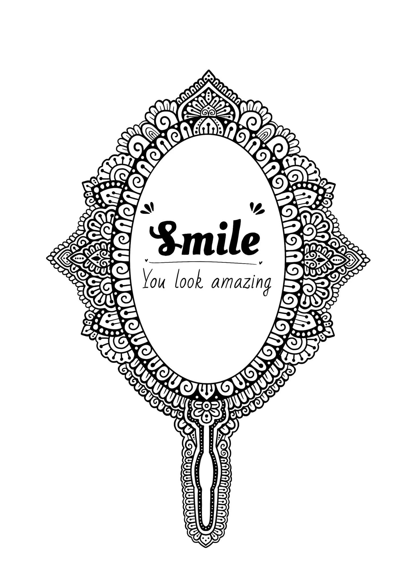 Mandala coloring sheet - stay at home and color